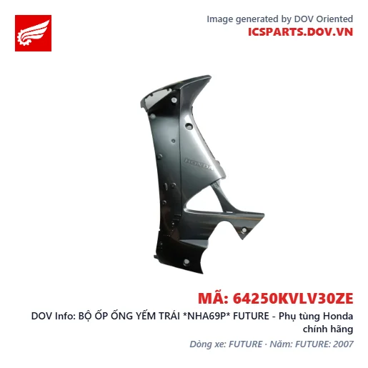 BỘ ỐP ỐNG YẾM TRÁI *NHA69P* FUTURE - Phụ tùng Honda chính hãng