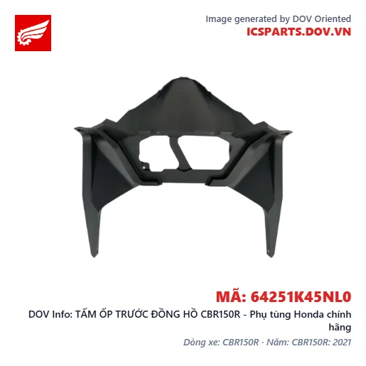 TẤM ỐP TRƯỚC ĐỒNG HỒ CBR150R - Phụ tùng Honda chính hãng