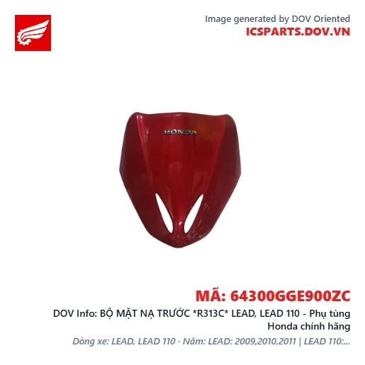 BỘ MẶT NẠ TRƯỚC *R313C* LEAD, LEAD 110 - Phụ tùng Honda chính hãng