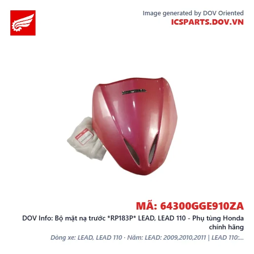 Bộ mặt nạ trước *RP183P* LEAD, LEAD 110 - Phụ tùng Honda chính hãng
