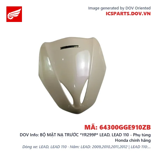 BỘ MẶT NẠ TRƯỚC *YR299P* LEAD, LEAD 110 - Phụ tùng Honda chính hãng