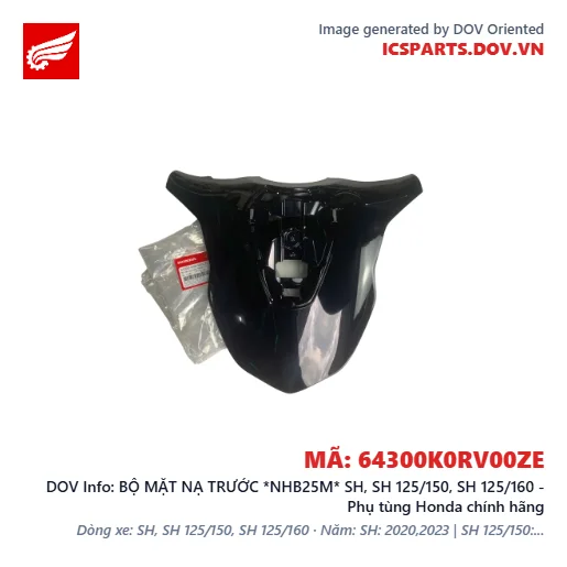 BỘ MẶT NẠ TRƯỚC *NHB25M* SH, SH 125/150, SH 125/160 - Phụ tùng Honda chính hãng