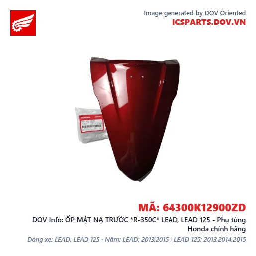 ỐP MẶT NẠ TRƯỚC *R-350C* LEAD, LEAD 125 - Phụ tùng Honda chính hãng