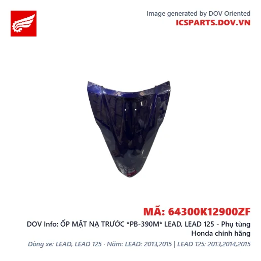 ỐP MẶT NẠ TRƯỚC *PB-390M* LEAD, LEAD 125 - Phụ tùng Honda chính hãng