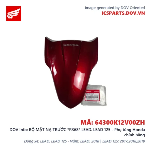 BỘ MẶT NẠ TRƯỚC *R368* LEAD, LEAD 125 - Phụ tùng Honda chính hãng