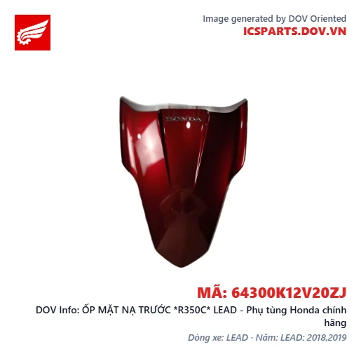 ỐP MẶT NẠ TRƯỚC *R350C* LEAD - Phụ tùng Honda chính hãng