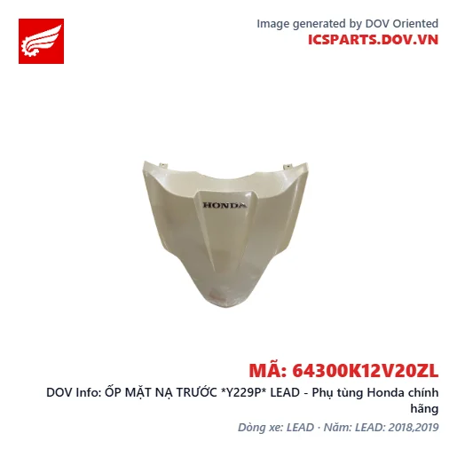 ỐP MẶT NẠ TRƯỚC *Y229P* LEAD - Phụ tùng Honda chính hãng
