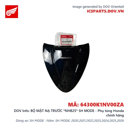 BỘ MẶT NẠ TRƯỚC *NHB25* SH MODE - Phụ tùng Honda chính hãng