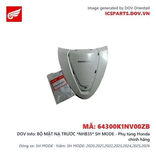 BỘ MẶT NẠ TRƯỚC *NHB35* SH MODE - Phụ tùng Honda chính hãng