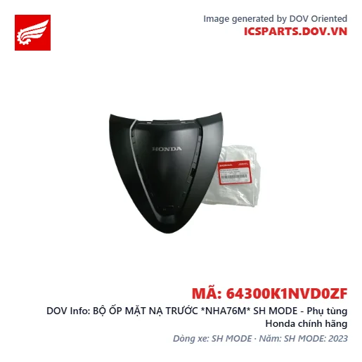 BỘ ỐP MẶT NẠ TRƯỚC *NHA76M* SH MODE - Phụ tùng Honda chính hãng