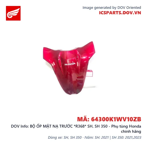 BỘ ỐP MẶT NẠ TRƯỚC *R368* SH, SH 350 - Phụ tùng Honda chính hãng