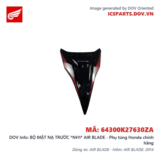 BỘ MẶT NẠ TRƯỚC *NH1* AIR BLADE - Phụ tùng Honda chính hãng