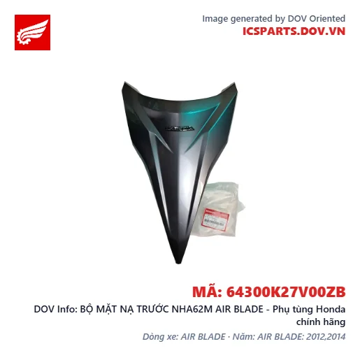 BỘ MẶT NẠ TRƯỚC NHA62M AIR BLADE - Phụ tùng Honda chính hãng