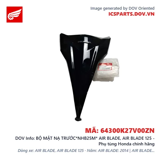 BỘ MẶT NẠ TRƯỚC*NHB25M* AIR BLADE, AIR BLADE 125 - Phụ tùng Honda chính hãng