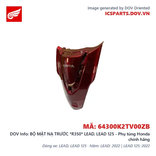 BỘ MẶT NẠ TRƯỚC *R350* LEAD, LEAD 125 - Phụ tùng Honda chính hãng