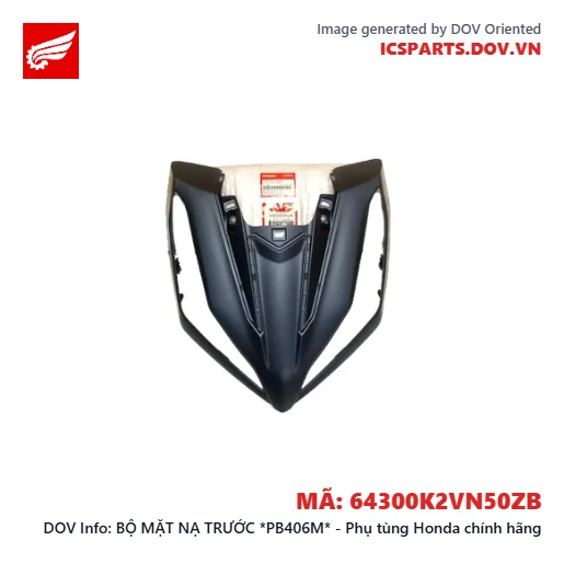 BỘ MẶT NẠ TRƯỚC *PB406M* - Phụ tùng Honda chính hãng