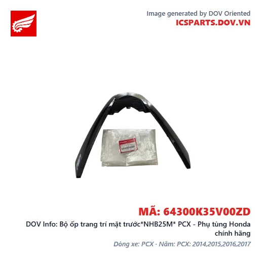 Bộ ốp trang trí mặt trước*NHB25M* PCX - Phụ tùng Honda chính hãng
