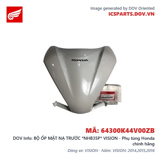BỘ ỐP MẶT NẠ TRƯỚC *NHB35P* VISION - Phụ tùng Honda chính hãng