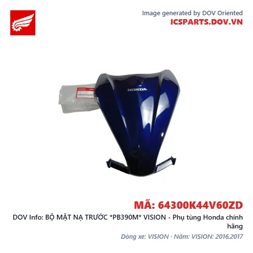BỘ MẶT NẠ TRƯỚC *PB390M* VISION - Phụ tùng Honda chính hãng