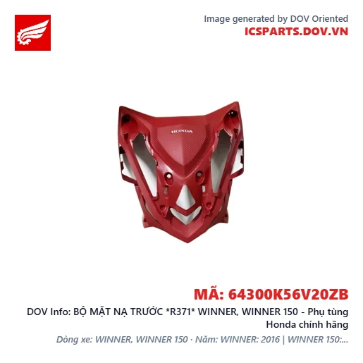 BỘ MẶT NẠ TRƯỚC *R371* WINNER, WINNER 150 - Phụ tùng Honda chính hãng