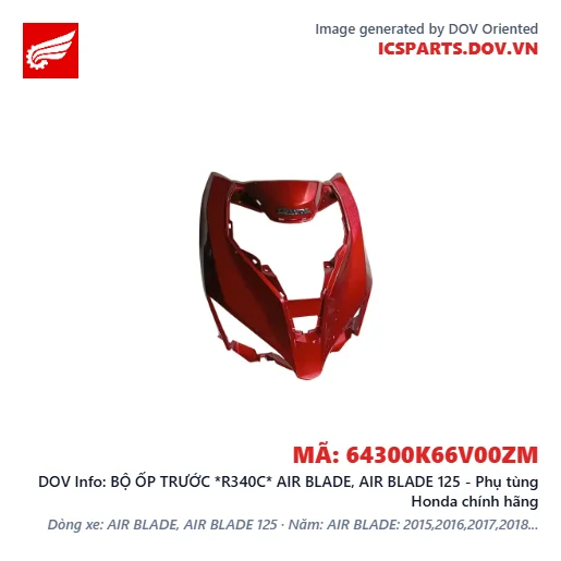 BỘ ỐP TRƯỚC *R340C* AIR BLADE, AIR BLADE 125 - Phụ tùng Honda chính hãng