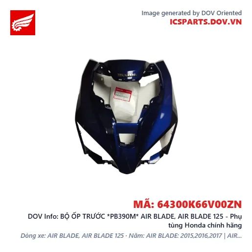 BỘ ỐP TRƯỚC *PB390M* AIR BLADE, AIR BLADE 125 - Phụ tùng Honda chính hãng