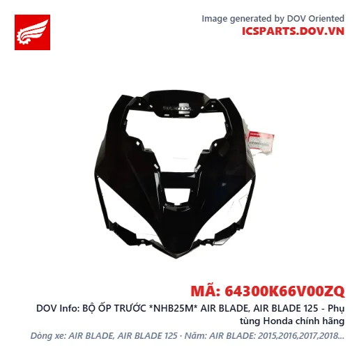 BỘ ỐP TRƯỚC *NHB25M* AIR BLADE, AIR BLADE 125 - Phụ tùng Honda chính hãng