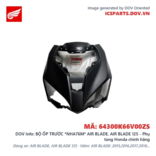 BỘ ỐP TRƯỚC *NHA76M* AIR BLADE, AIR BLADE 125 - Phụ tùng Honda chính hãng