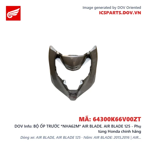 BỘ ỐP TRƯỚC *NHA62M* AIR BLADE, AIR BLADE 125 - Phụ tùng Honda chính hãng