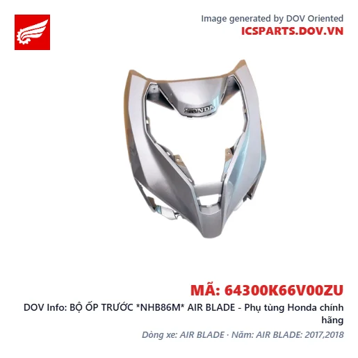 BỘ ỐP TRƯỚC *NHB86M* AIR BLADE - Phụ tùng Honda chính hãng