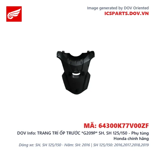 TRANG TRÍ ỐP TRƯỚC *G209P* SH, SH 125/150 - Phụ tùng Honda chính hãng