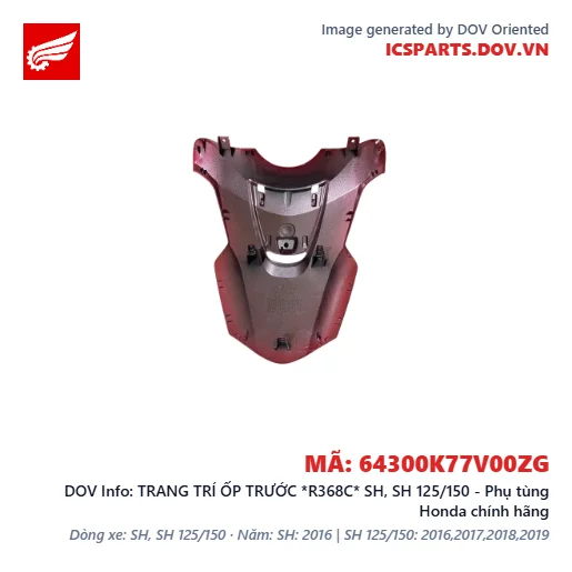 TRANG TRÍ ỐP TRƯỚC *R368C* SH, SH 125/150 - Phụ tùng Honda chính hãng