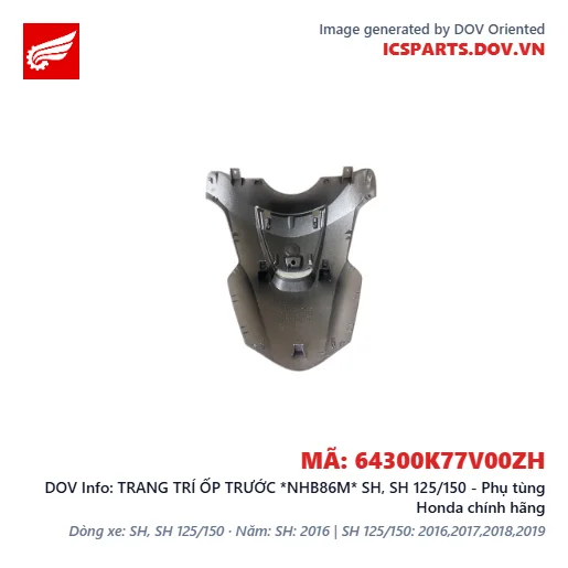 TRANG TRÍ ỐP TRƯỚC *NHB86M* SH, SH 125/150 - Phụ tùng Honda chính hãng