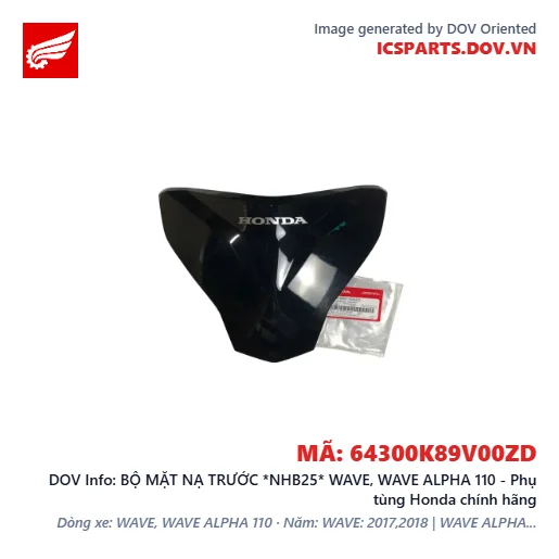 BỘ MẶT NẠ TRƯỚC *NHB25* WAVE, WAVE ALPHA 110 - Phụ tùng Honda chính hãng