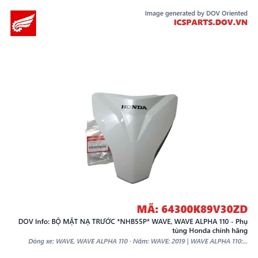 BỘ MẶT NẠ TRƯỚC *NHB55P* WAVE, WAVE ALPHA 110 - Phụ tùng Honda chính hãng