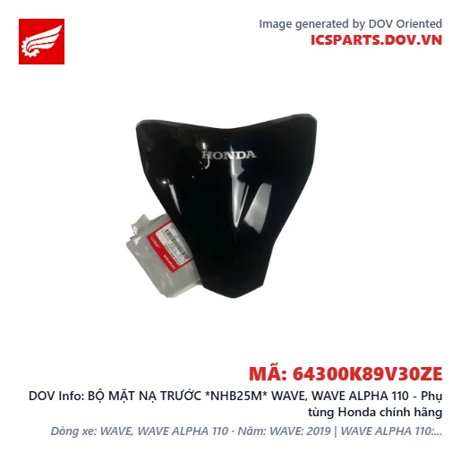 BỘ MẶT NẠ TRƯỚC *NHB25M* WAVE, WAVE ALPHA 110 - Phụ tùng Honda chính hãng