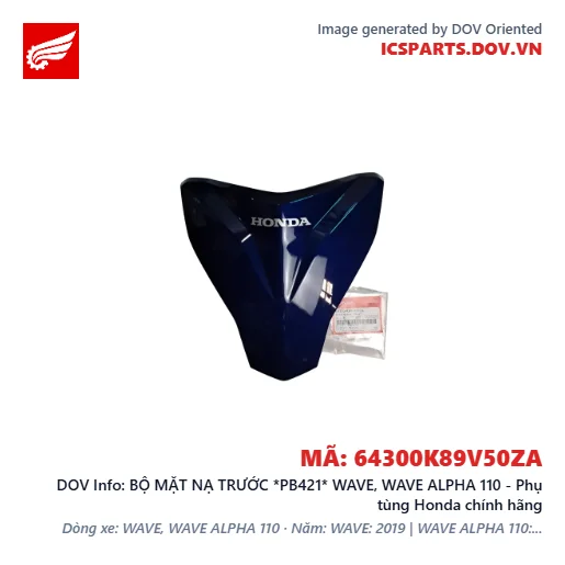 BỘ MẶT NẠ TRƯỚC *PB421* WAVE, WAVE ALPHA 110 - Phụ tùng Honda chính hãng