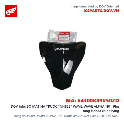 BỘ MẶT NẠ TRƯỚC *NHB25* WAVE, WAVE ALPHA 110 - Phụ tùng Honda chính hãng