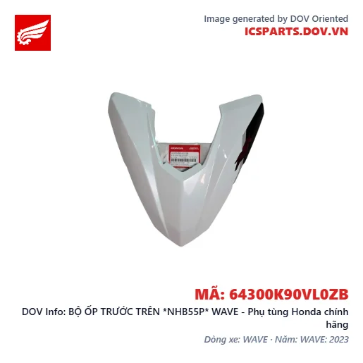 BỘ ỐP TRƯỚC TRÊN *NHB55P* WAVE - Phụ tùng Honda chính hãng