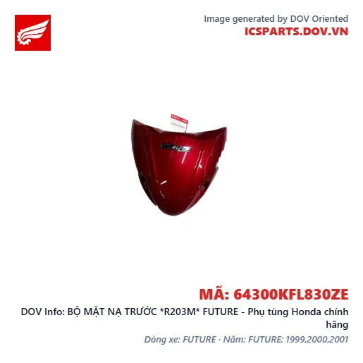 BỘ MẶT NẠ TRƯỚC *R203M* FUTURE - Phụ tùng Honda chính hãng