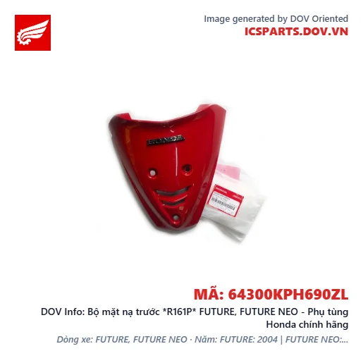 Bộ mặt nạ trước *R161P* FUTURE, FUTURE NEO - Phụ tùng Honda chính hãng
