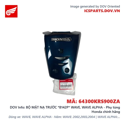 BỘ MẶT NẠ TRƯỚC *B142P* WAVE, WAVE ALPHA - Phụ tùng Honda chính hãng