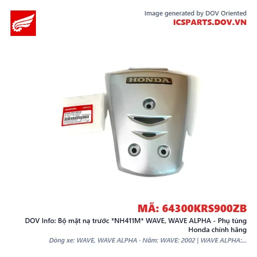 Bộ mặt nạ trước *NH411M* WAVE, WAVE ALPHA - Phụ tùng Honda chính hãng