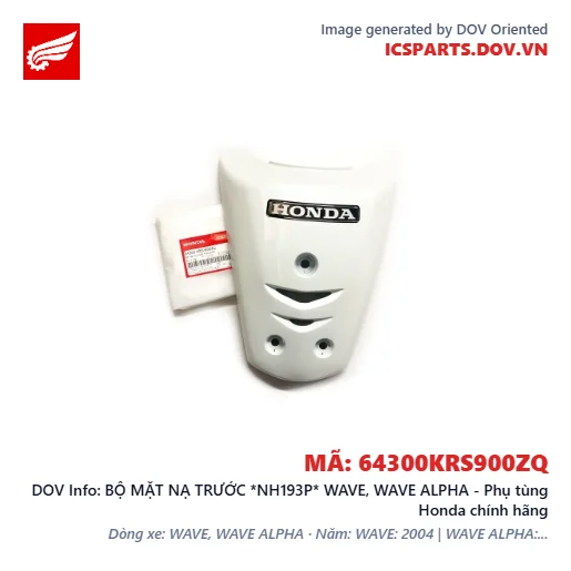 BỘ MẶT NẠ TRƯỚC *NH193P* WAVE, WAVE ALPHA - Phụ tùng Honda chính hãng