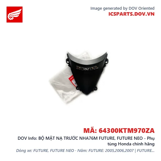 BỘ MẶT NẠ TRƯỚC NHA76M FUTURE, FUTURE NEO - Phụ tùng Honda chính hãng