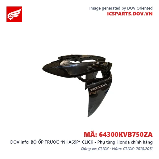 BỘ ỐP TRƯỚC *NHA69P* CLICK - Phụ tùng Honda chính hãng