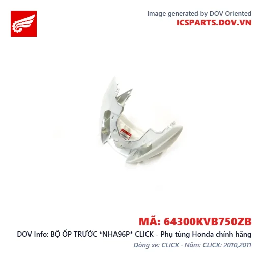 BỘ ỐP TRƯỚC *NHA96P* CLICK - Phụ tùng Honda chính hãng