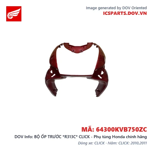 BỘ ỐP TRƯỚC *R313C* CLICK - Phụ tùng Honda chính hãng