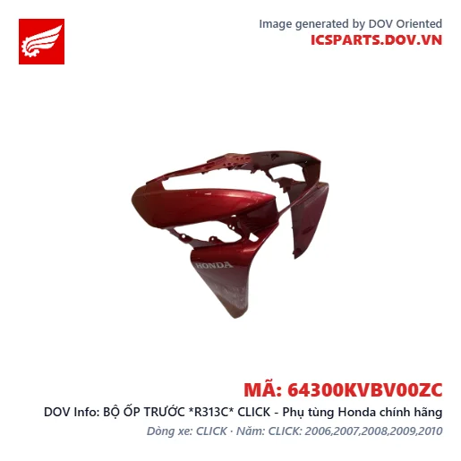 BỘ ỐP TRƯỚC *R313C* CLICK - Phụ tùng Honda chính hãng