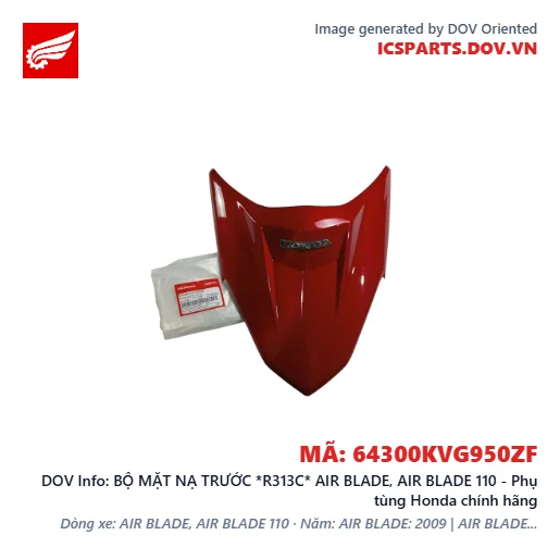 BỘ MẶT NẠ TRƯỚC *R313C* AIR BLADE, AIR BLADE 110 - Phụ tùng Honda chính hãng